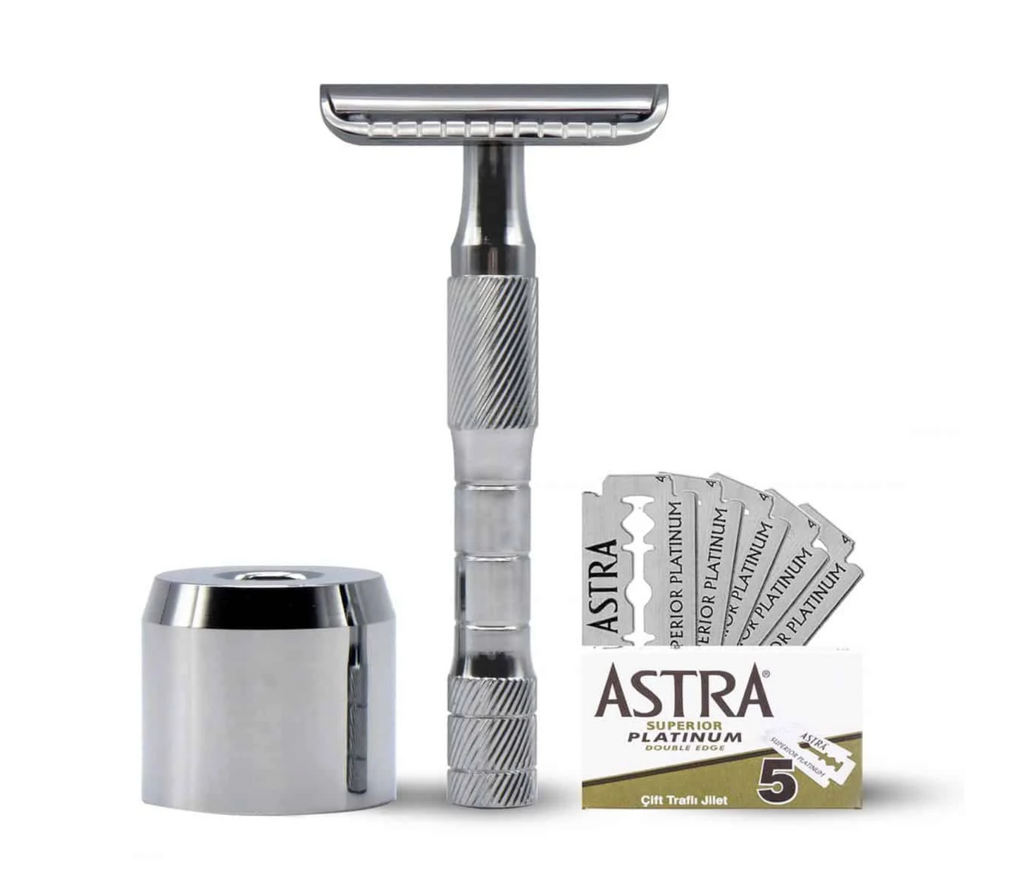 Premium Stainless Steel Safety Razor – Open and Closed Comb | Bartstoppel Company